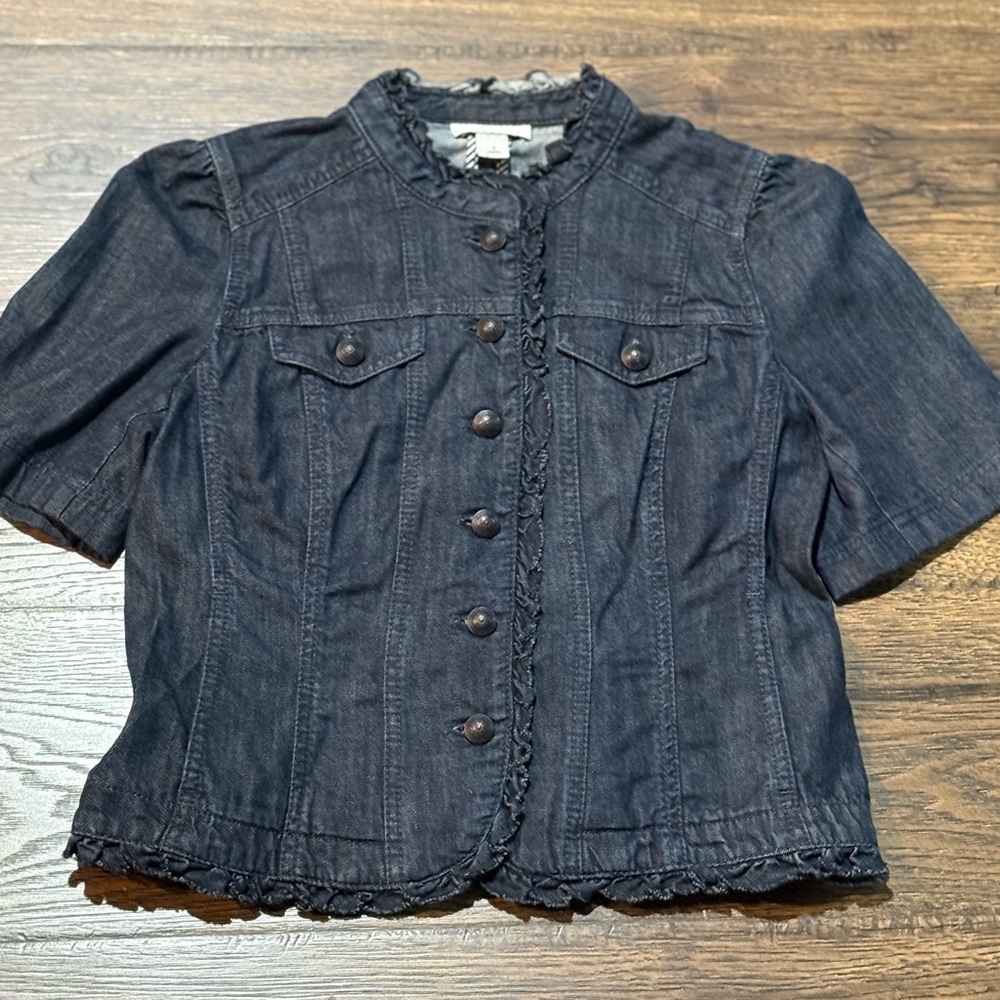 LOFT Jean Short Sleeve Blazer
